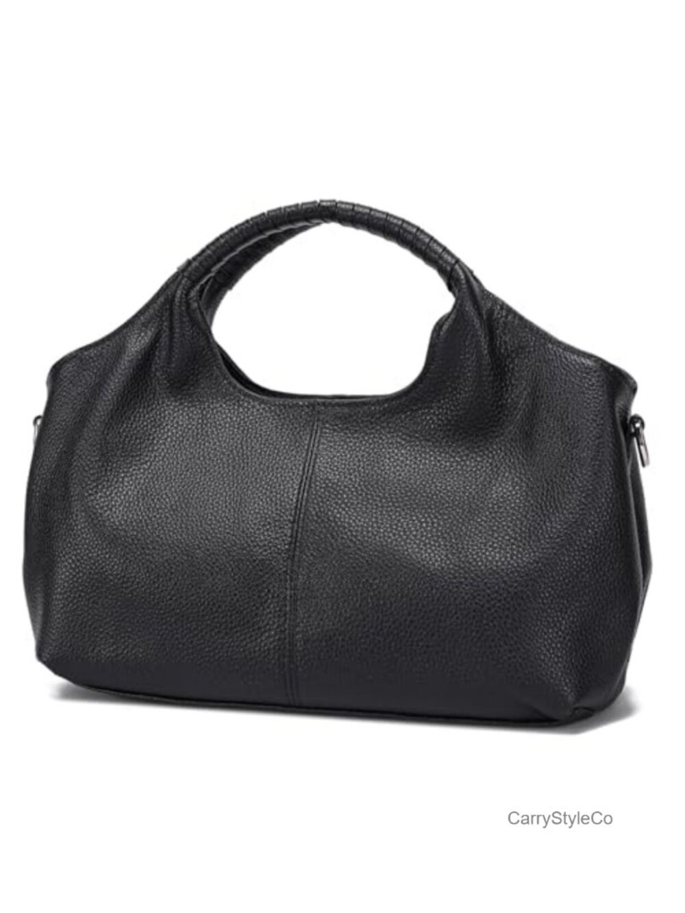 Genuine Leather Hobo Tote Bag with Adjustable Strap